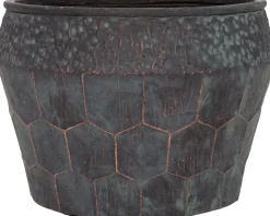 Intratuin bloempot Nika groen / koper D 45 H 31 cm