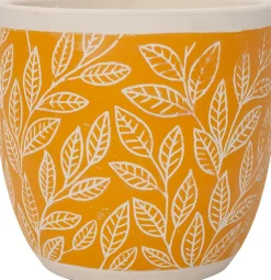 Intratuin bloempot Nikki geel D 13,5 H 12,5 cm