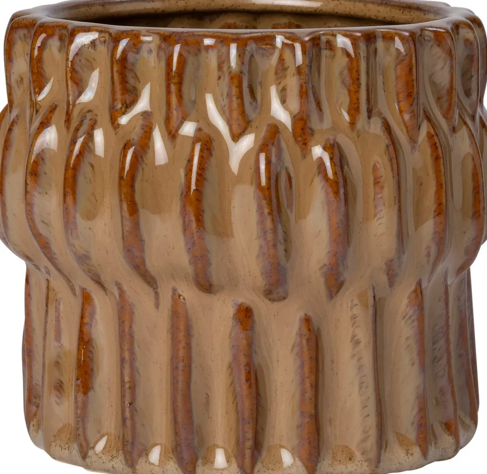 Intratuin bloempot Nisa bruin D 17,7 H 13,8 cm