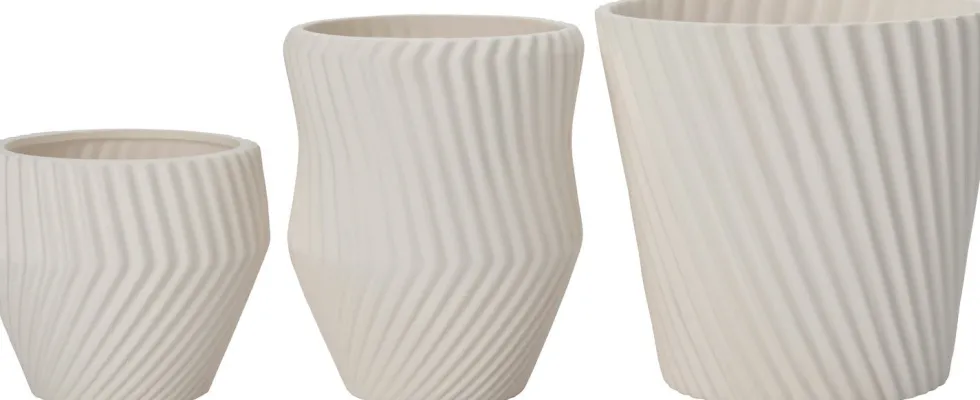 Intratuin bloempot Nivem wit D 21 H 19 cm