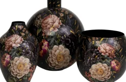 Intratuin bloempot Nolan zwart / roze D 19 H 18,5 cm
