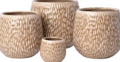 Intratuin bloempot Norea taupe D 20 H 18,5 cm