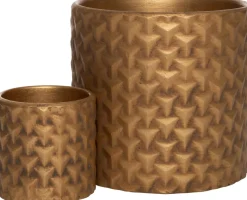 Intratuin bloempot Nova goud D 13,5 H 12,5 cm