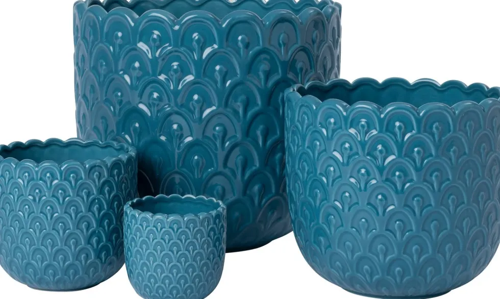 Intratuin bloempot Nowi blauw D 8 H 7,5 cm