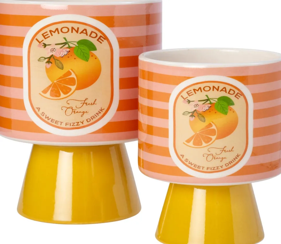 Intratuin bloempot Ollie oranje D 10,8 H 13,5 cm