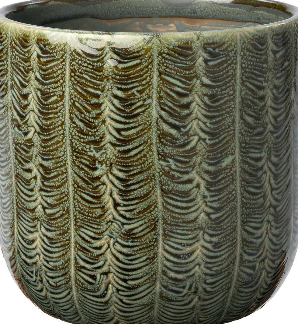 Intratuin bloempot Onira groen D 15 H 14,5 cm