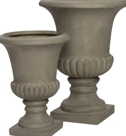 Intratuin bloempot op poot antraciet D 45 H 60 cm