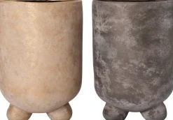 Intratuin bloempot op poten Arris goud D 16 H 23,5 cm