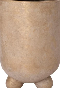 Intratuin bloempot op poten Arris goud D 16 H 23,5 cm