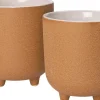 Intratuin bloempot op poten Adrienne oranje D 18 H 18,5 cm