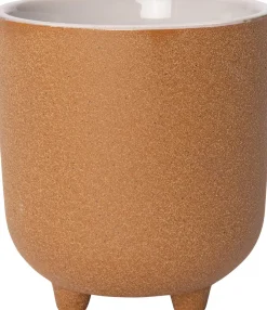 Intratuin bloempot op poten Adrienne oranje D 13 H 14 cm