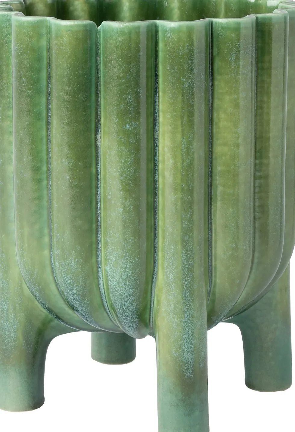 Intratuin bloempot op poten Amya groen D 19 H 24,5 cm