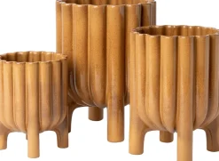 Intratuin bloempot op poten Amya bruin D 19 H 24,5 cm
