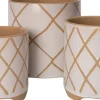 Intratuin bloempot op poten Blaise wit / crème D 15,5 H 16,5 cm