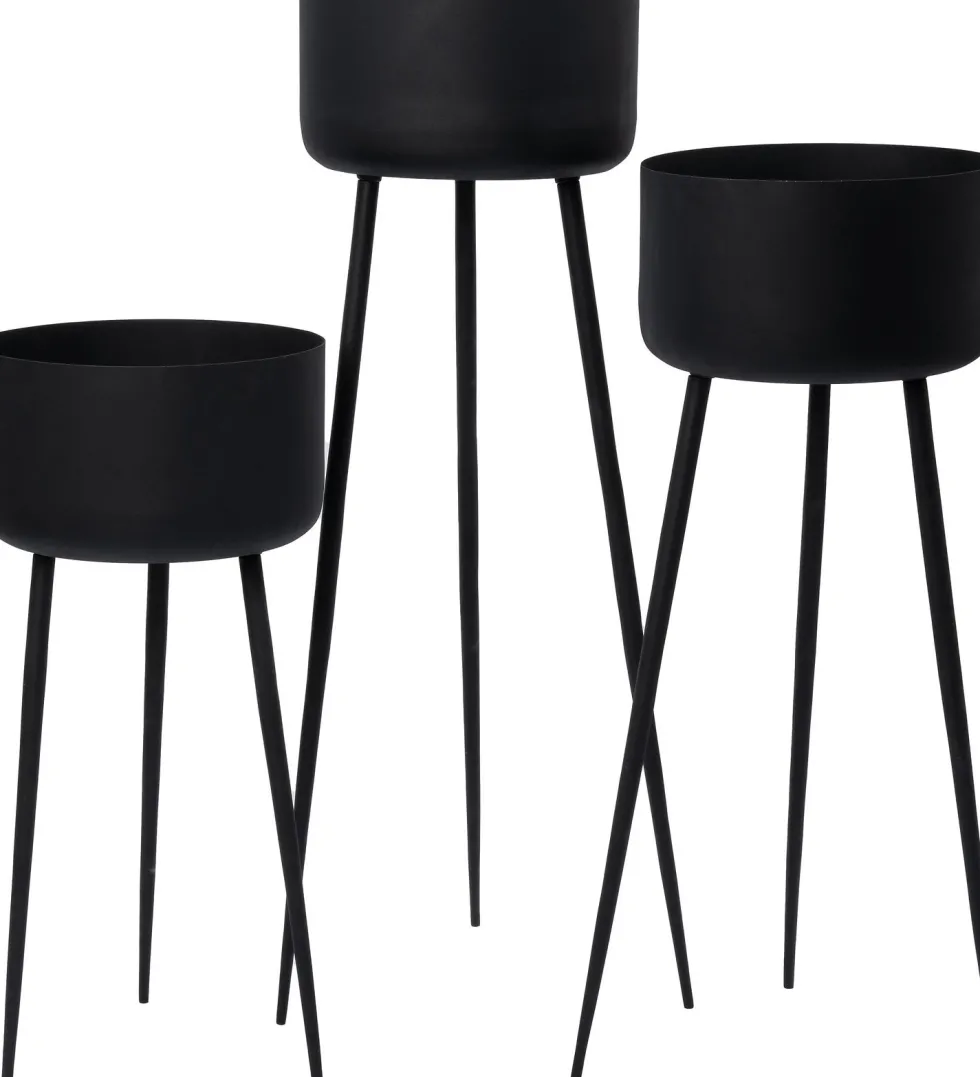 Intratuin bloempot op poten Falle zwart D 45 H 140 cm