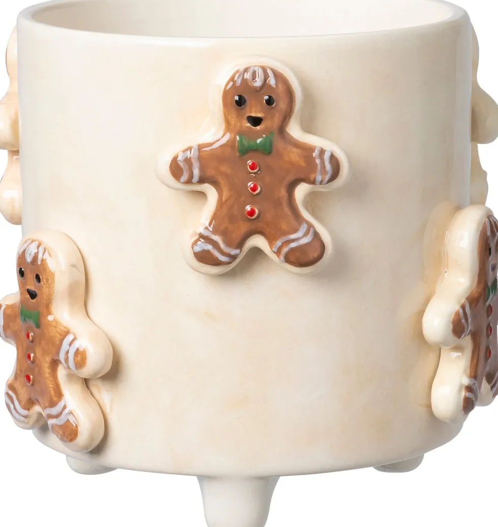 Intratuin bloempot op poten Jiya koekman crème D 16 H 15 cm