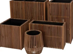 Intratuin bloempot op poten Latten naturel 73 x 27 x 50 cm