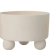 Intratuin bloempot op poten Niki wit D 16 H 19 cm