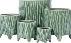 Intratuin bloempot op poten Nelli groen D 13 H 13 cm