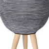 Intratuin bloempot op poten Nanza blauw D 13,5 H 16 cm