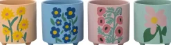 Intratuin bloempot op poten Rosie blauw D 13,5 H 13,5 cm