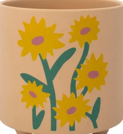 Intratuin bloempot op poten Rosie geel D 13,5 H 13,5 cm