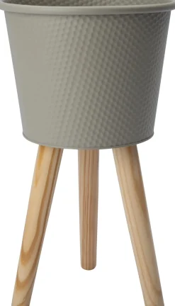 Intratuin bloempot op poten Semi beige D 25 H 42,5 cm