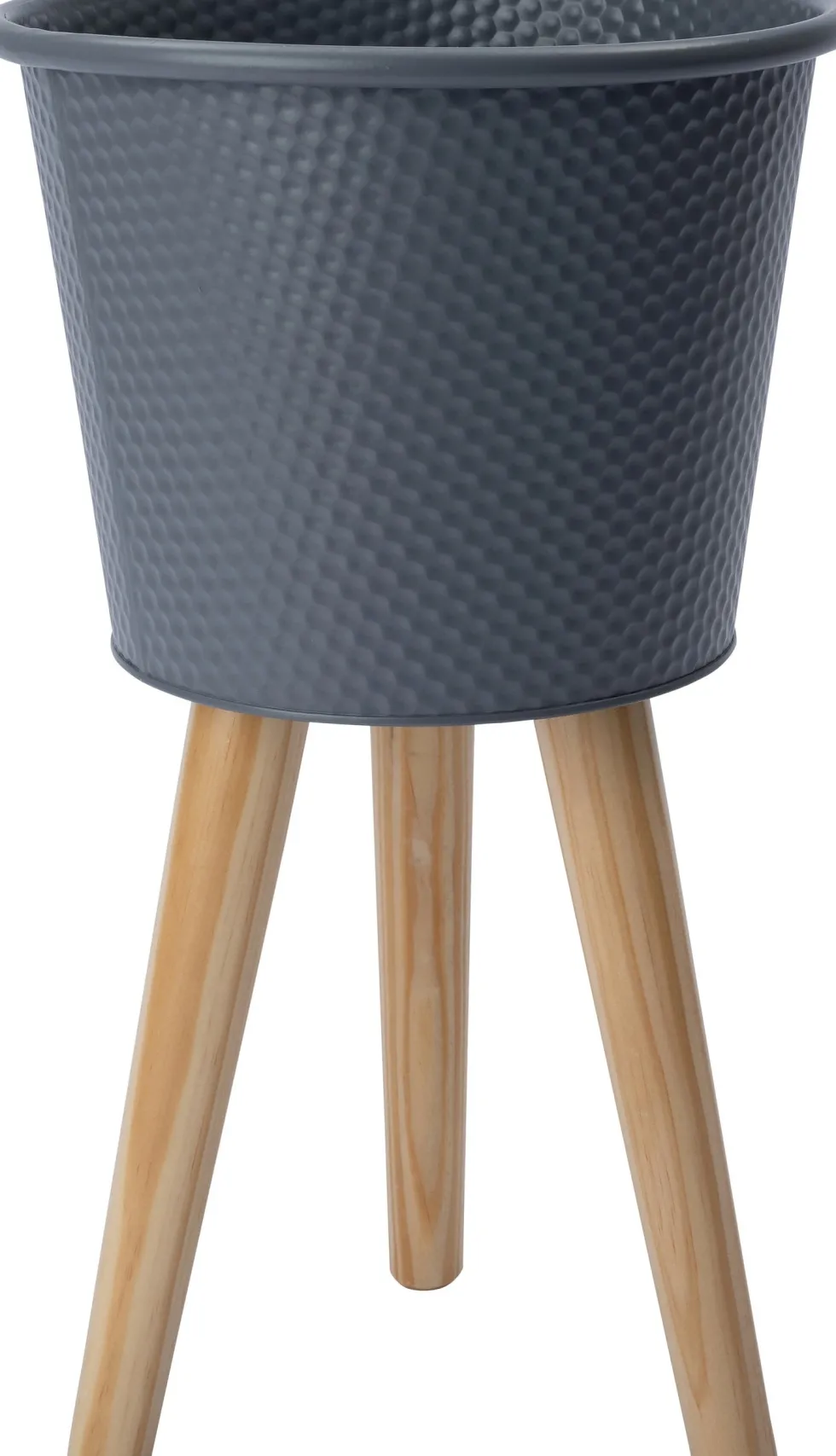 Intratuin bloempot op poten Semi grijs D 25 H 42,5 cm