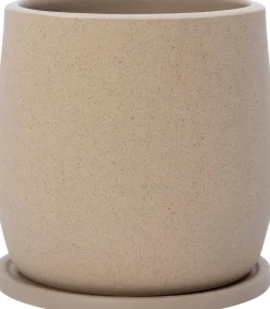 Intratuin bloempot op schotel Adel beige D 8 H 8 cm