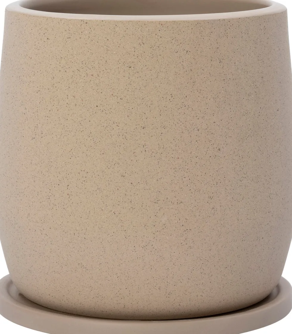 Intratuin bloempot op schotel Adel beige D 8 H 8 cm