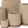 Intratuin bloempot op schotel Adel beige D 14 H 14 cm