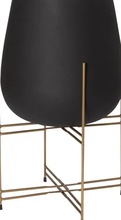 Intratuin bloempot op standaard Elif zwart D 50 H 85 cm