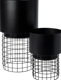 Intratuin bloempot op standaard Aafje zwart D 30 H 53 cm