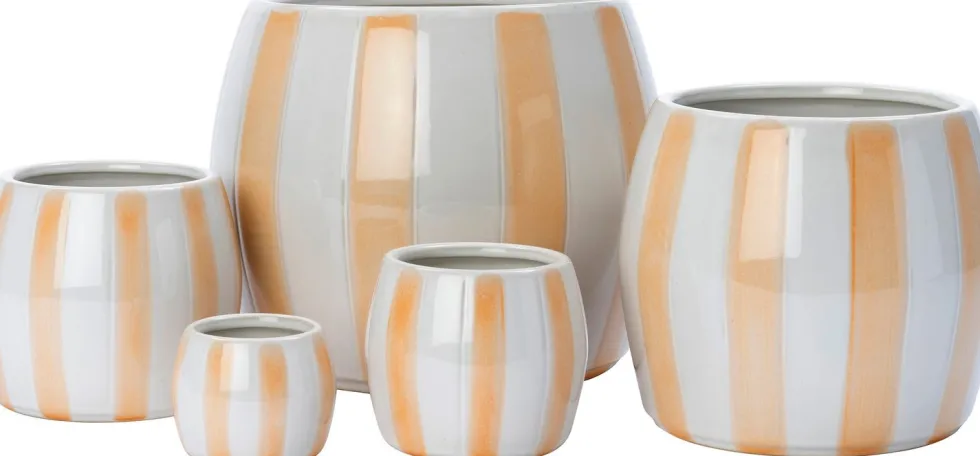 Intratuin bloempot op voet Adora wit / roze D 22 H 18 cm