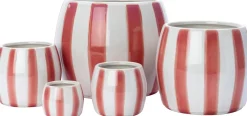 Intratuin bloempot op voet Adora wit / donker roze D 8,8 H 6,5 cm