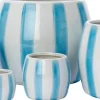 Intratuin bloempot op voet Adora wit / blauw D 22 H 18 cm