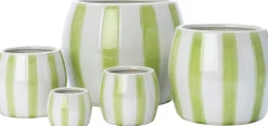 Intratuin bloempot op voet Adora wit / groen D 8,8 H 6,5 cm