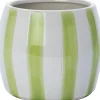 Intratuin bloempot op voet Adora wit / groen D 16 H 13 cm