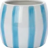 Intratuin bloempot op voet Adora wit / blauw D 12 H 10 cm