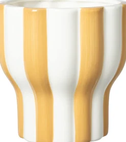 Intratuin bloempot op voet Ailo wit / bruin D 14,6 H 14,5 cm