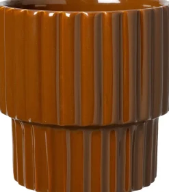 Intratuin bloempot op voet Aira bruin D 17,2 H 17,5 cm