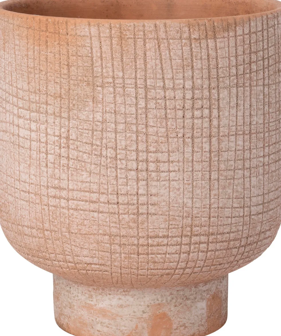 Intratuin bloempot op voet Badal terracotta D 18 H 20 cm