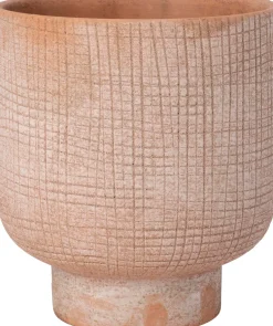 Intratuin bloempot op voet Badal terracotta D 15 H 17 cm