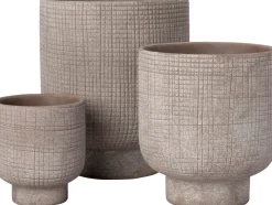 Intratuin bloempot op voet Badal bruin D 15 H 17 cm