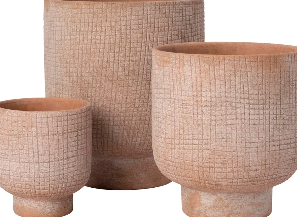 Intratuin bloempot op voet Badal terracotta D 10 H 11 cm
