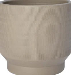 Intratuin bloempot op voet Como beige D 29 H 26 cm
