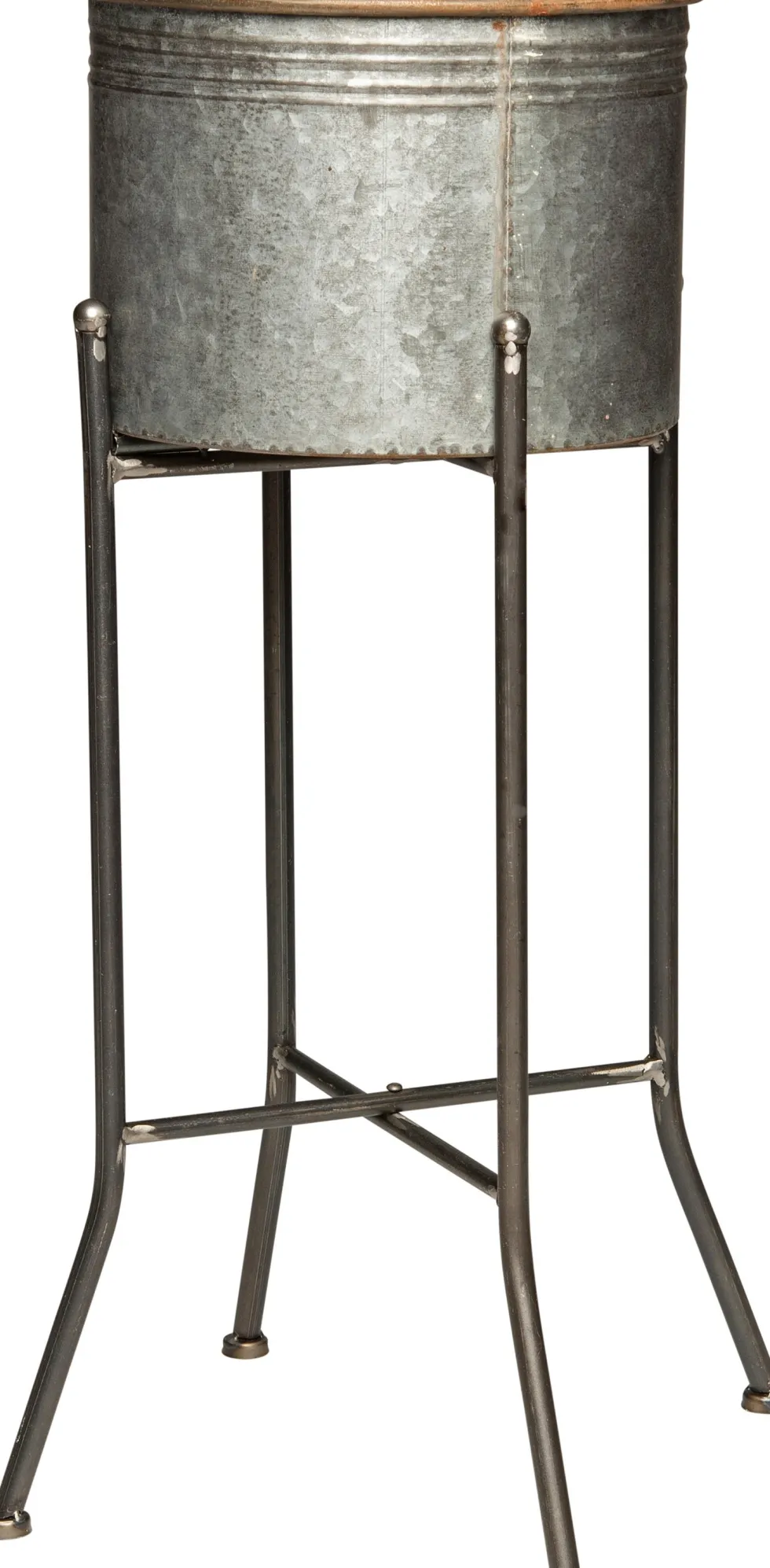 Intratuin bloempot op voet grijs D 38 H 64 cm