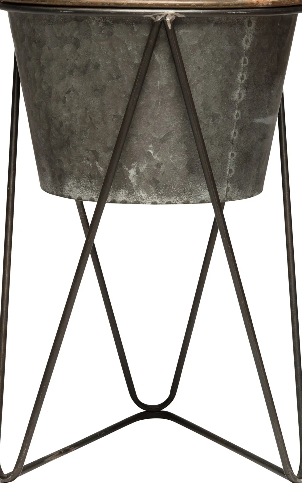 Intratuin bloempot op voet grijs D 32 H 50 cm