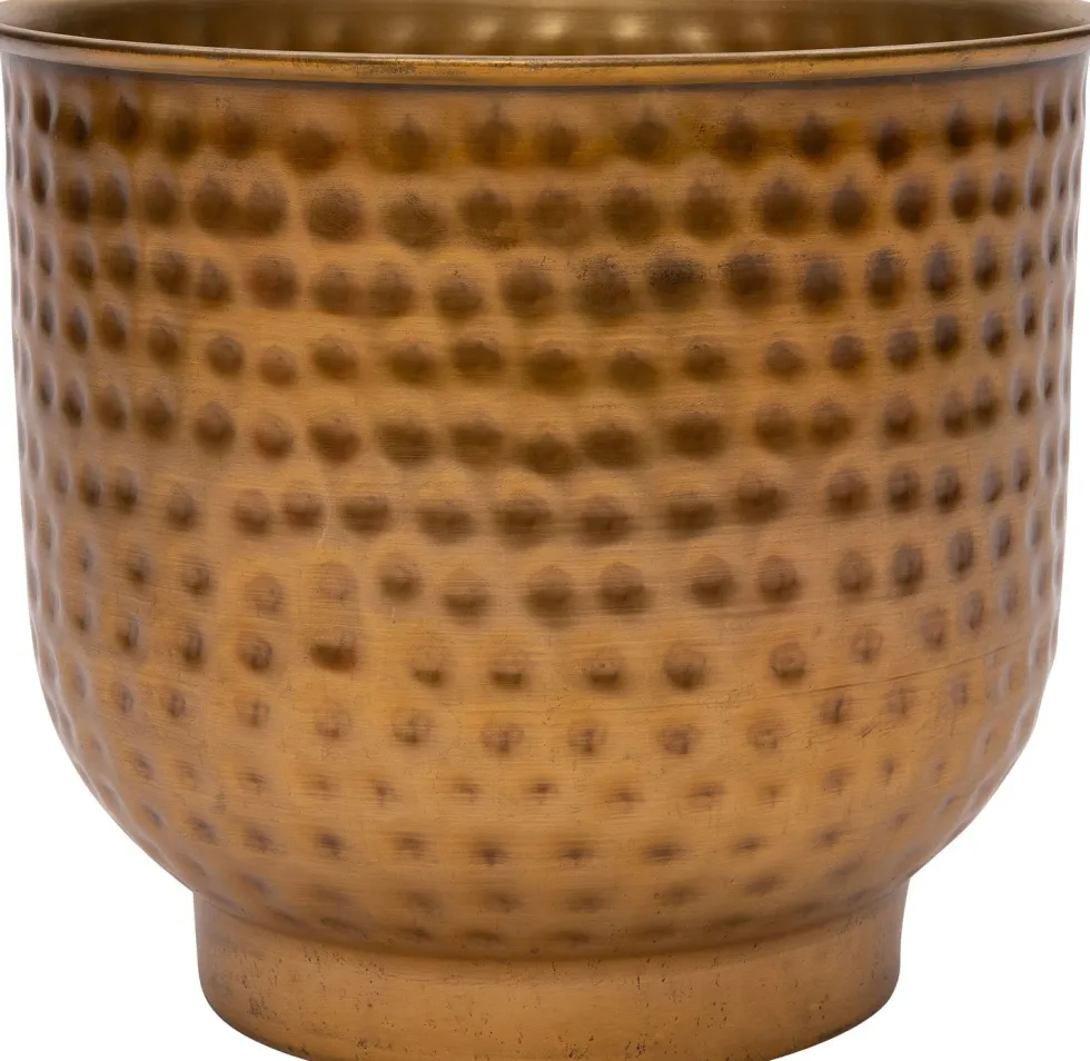 Intratuin bloempot op voet Ishara brons D 24 H 22 cm