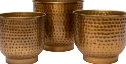 Intratuin bloempot op voet Ishara brons D 24 H 22 cm